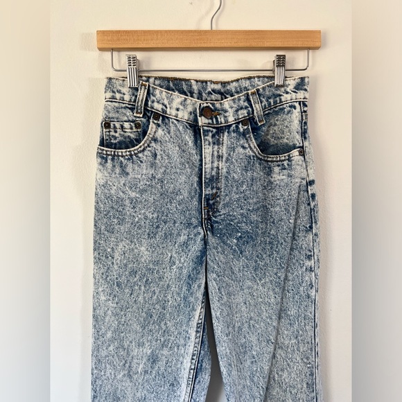 Levi's 505 Vintage Student Fit Pants Acid Wash Straight Leg Jeans Size W27XL28 - Picture 2 of 8